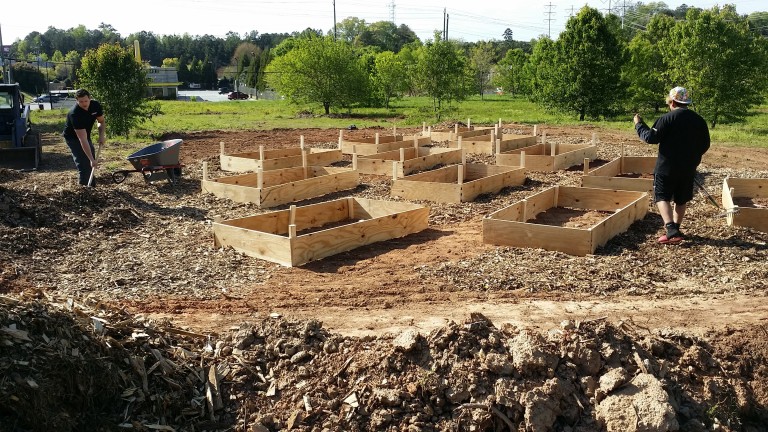 Read more about the article Building the raised beds!